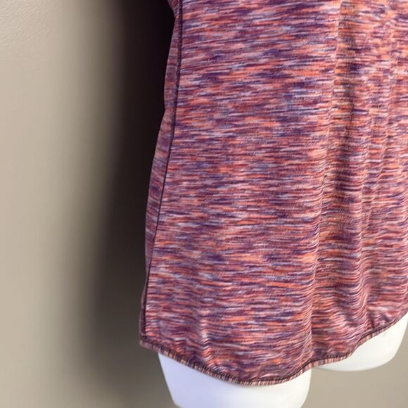 Lululemon Athletica Heather Purple Scoop Neck Long Sleeve Thumb Hole Top- Sz 10 - Picture 6 of 15